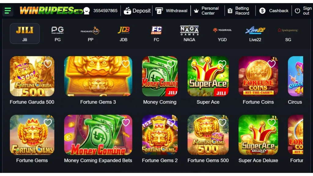 Winrupees Homepage