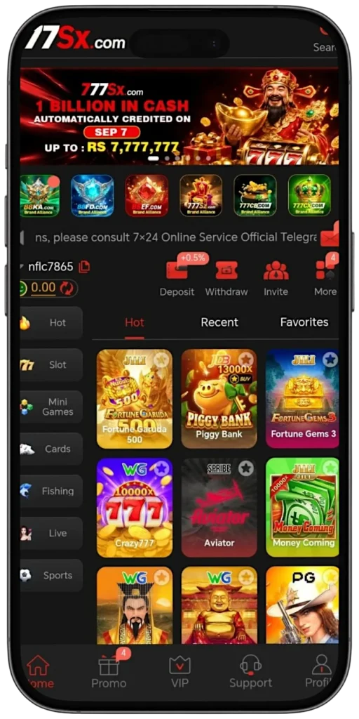 777SX Game main homepage