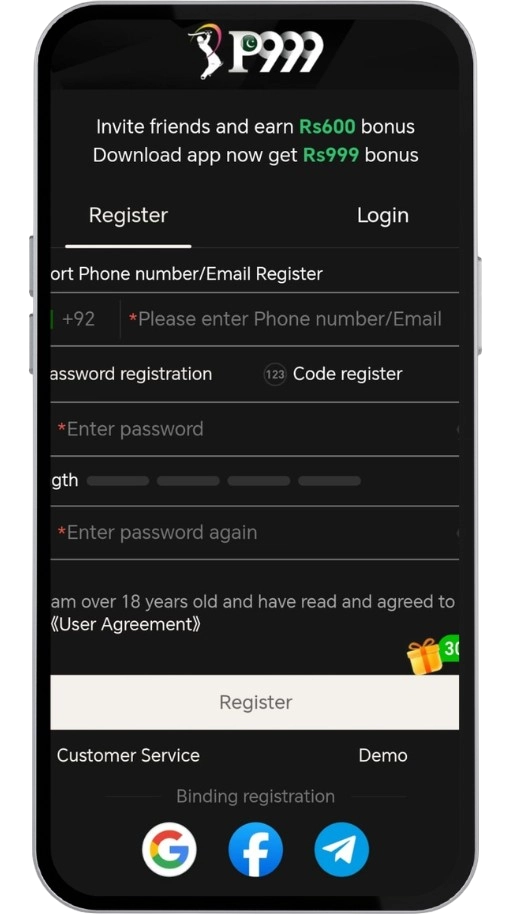P999 Game Register