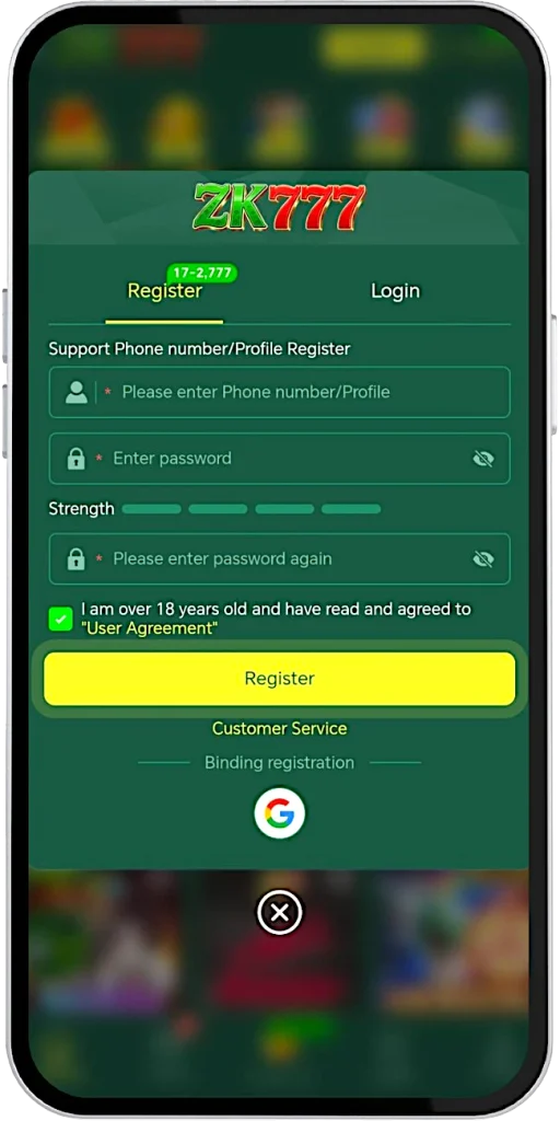 ZK777 Game Register
