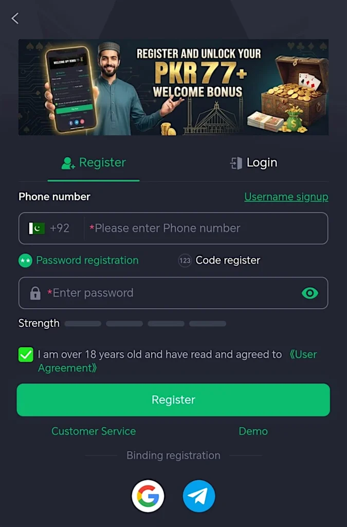 y77 game registration image