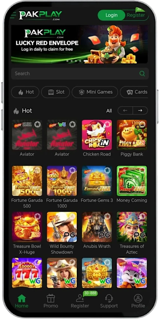 PakPlay Game APK main home[age view